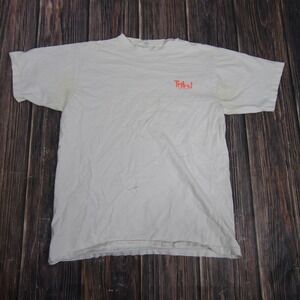 Vintage Earthmonster‎ Tribal Warwear Shirt Mens Large White Single Stitch 90s